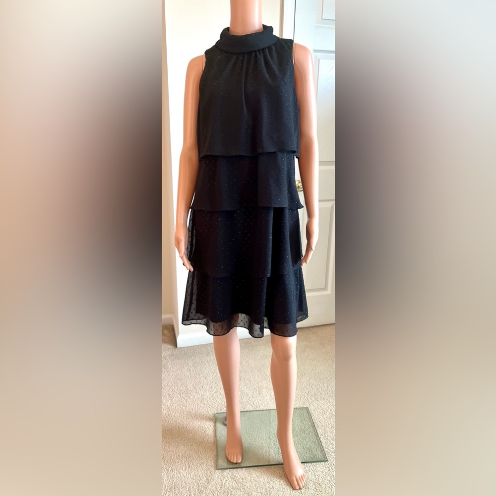 Retro Vintage Whimsigoth Fairy Core Sparkle Romantic Tiered Dress Size 10